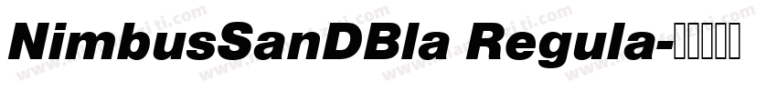 NimbusSanDBla Regula字体转换